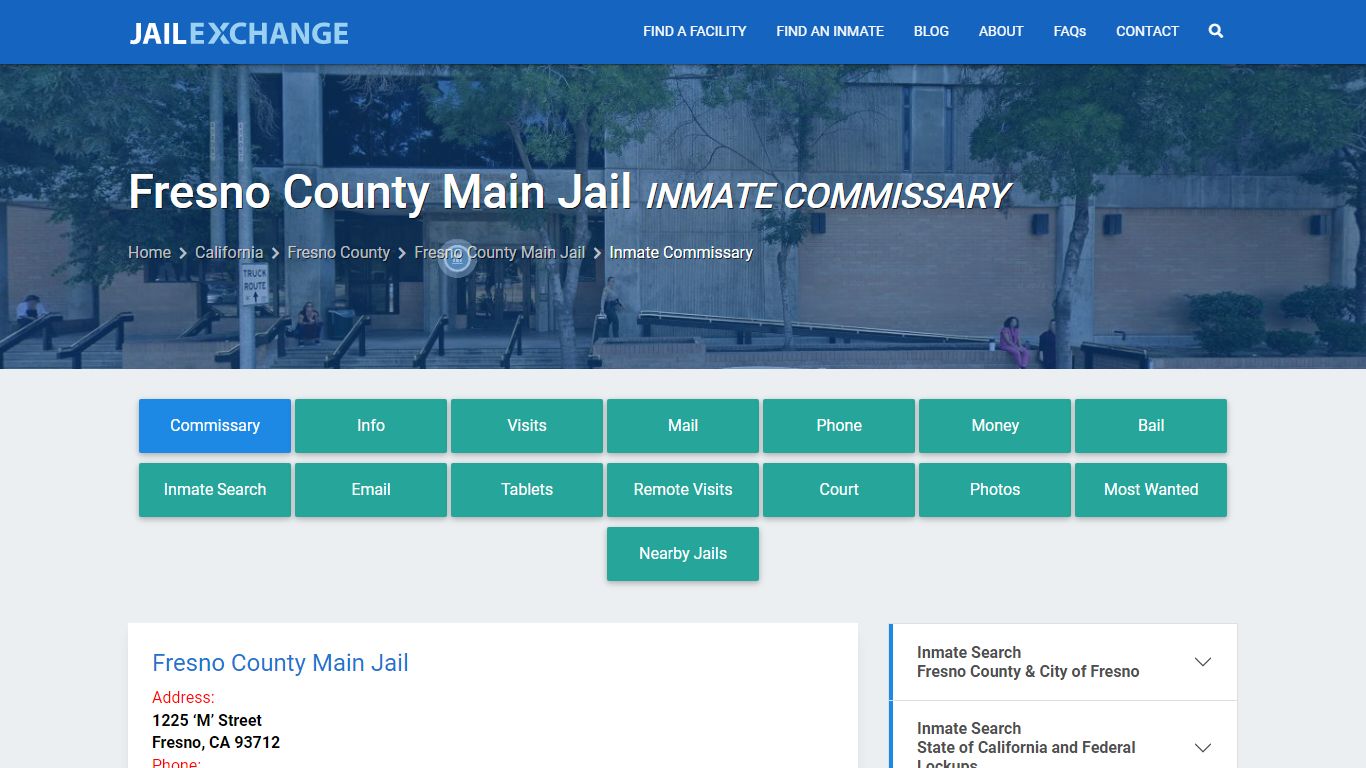 Inmate Commissary, Care Packs - Fresno County Main Jail, CA